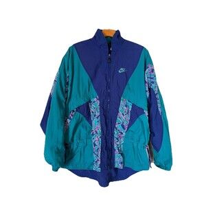 Nike Vintage 80's Jogger Leisure Track Windbreaker, Colorblock Women's SZ Medium